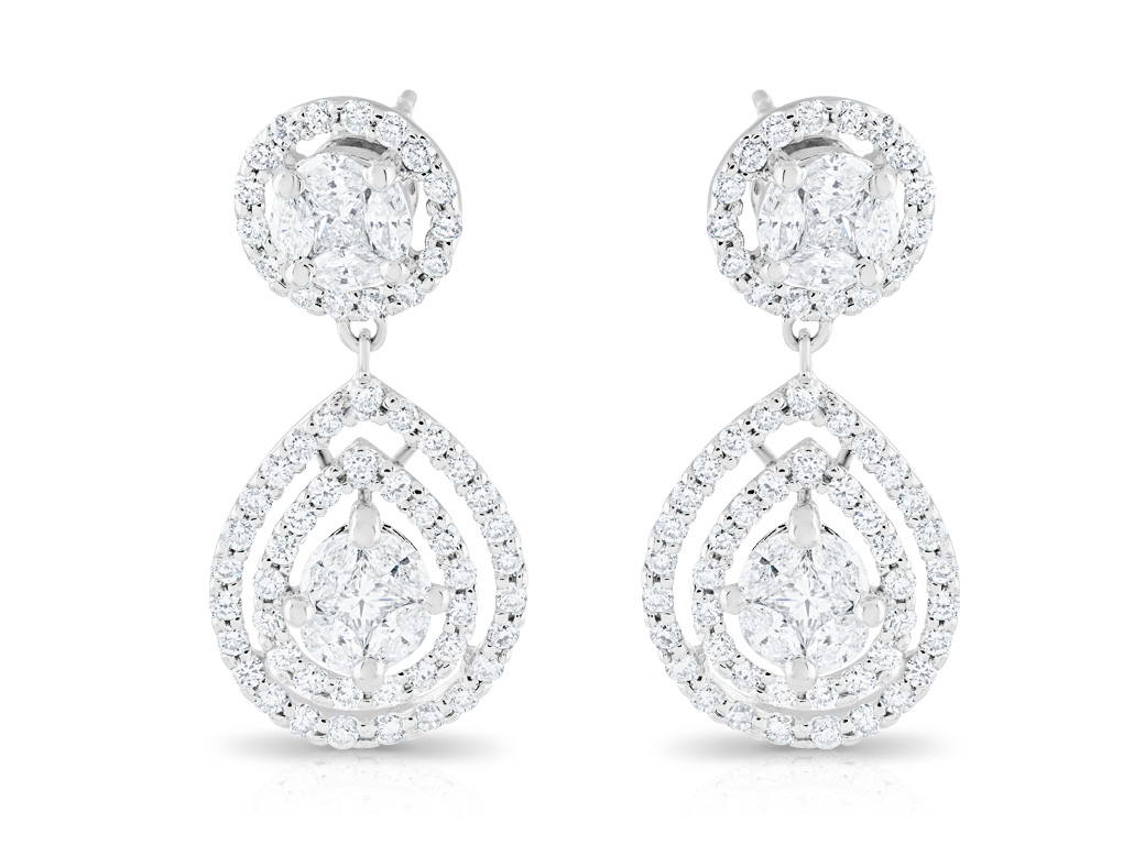 Diamond Raindrop Earrings