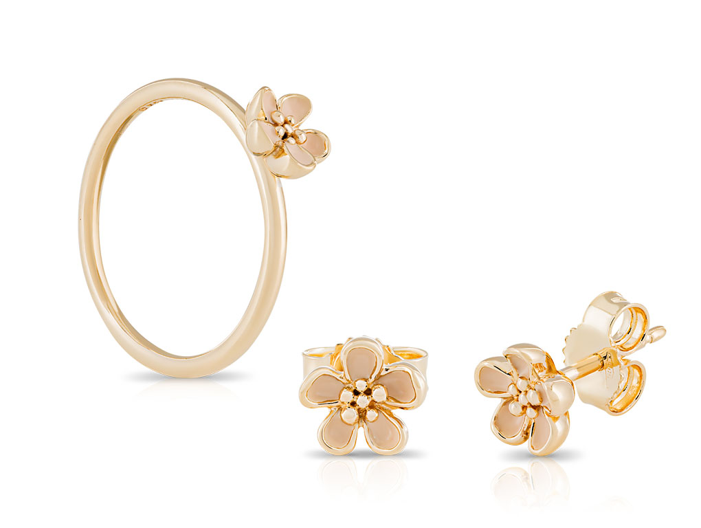 Flower Ring & Earring Set (5)