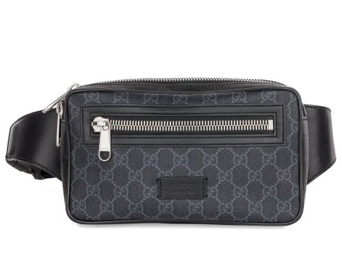 Gucci Black GG Supreme Canvas Belt Bag