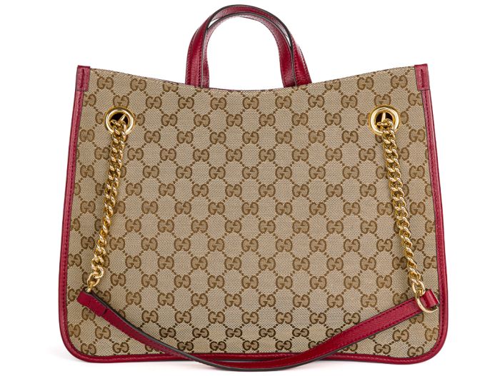 Gucci Brown Monogram Calskin Medium Horsebit 1955 Tote Bag - Image 4