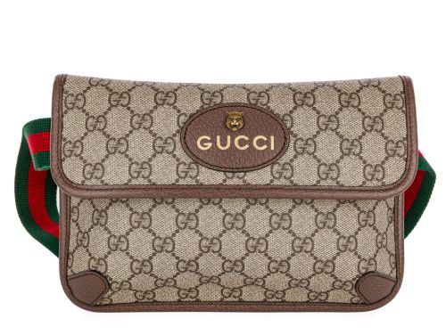 Gucci Brown Ophidia GG Supreme Canvas Belt Bag