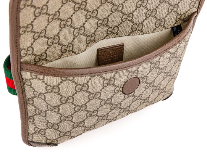 Gucci Brown Ophidia GG Supreme Canvas Belt Bag - Image 3