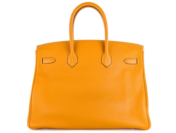 Hermès Birkin 35 Jaune Ambre Togo Palladium Hardware Bag - Image 4