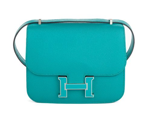 Hermès Constance 18 Turquoise Epsom Leather Bag