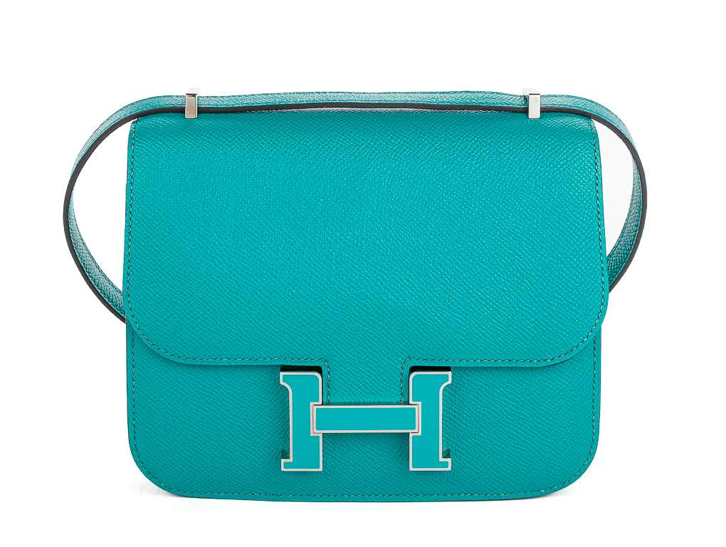 Hermès Constance 18 Turquoise Epsom Leather Bag