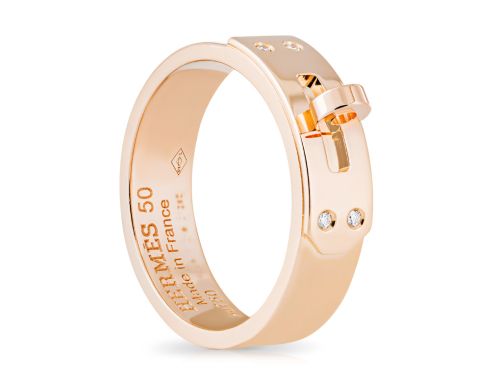 Hermes Diamond Kelly Ring, Small Model