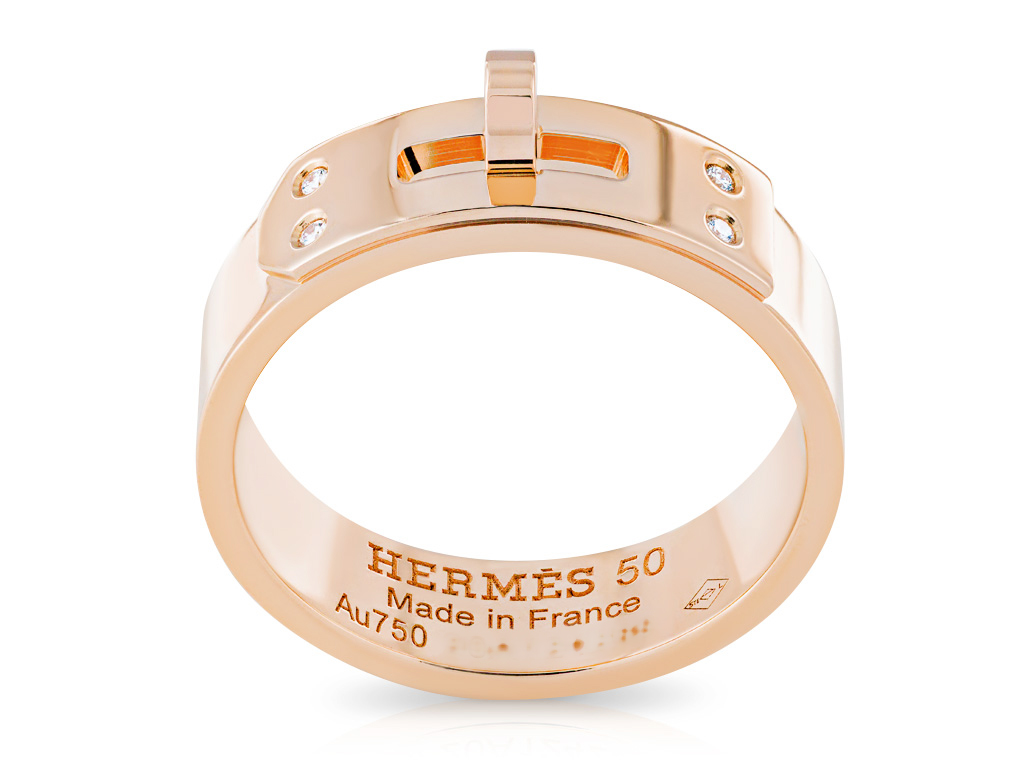 Hermes Diamond Kelly Ring, Small Model - Shop Prestige