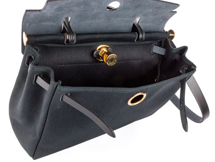 Hermès Herbag 31 Black Swift and Canvas Bag - Image 3