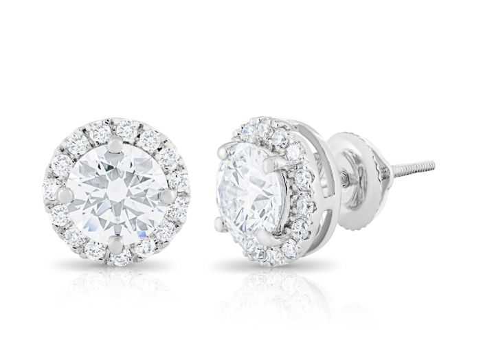 Laboratory Grown Diamond Stud Earrings - Image 2
