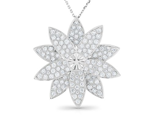 Large 7.9ct Diamond Flower Necklace (2)