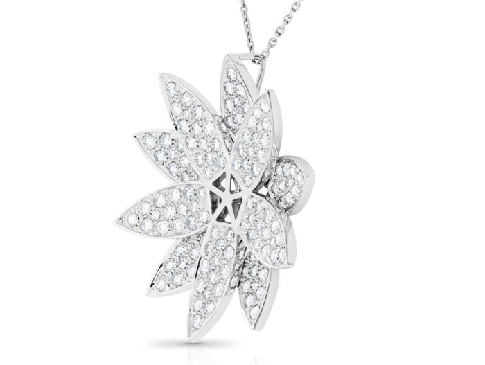 Large 7.90ct Diamond Flower Necklace - Image 2