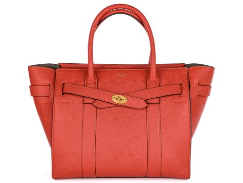 Mulberry Coral Zipped Bayswater Tote Bag
