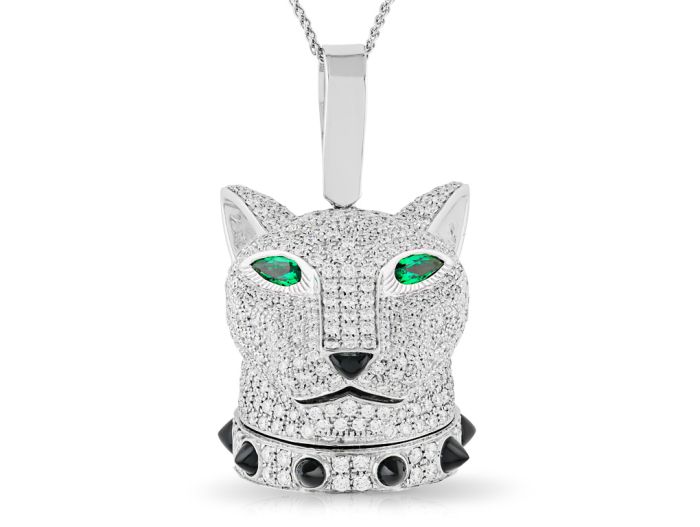 Panther Diamond Onyx Necklace