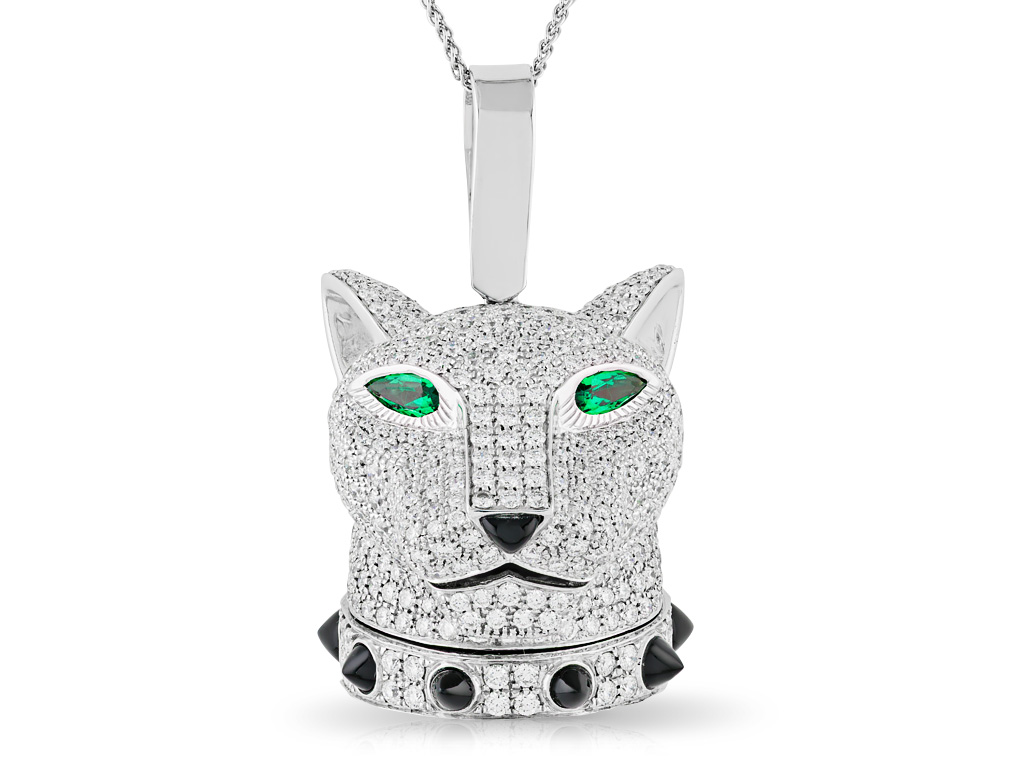 Panther Diamond Onyx Necklace