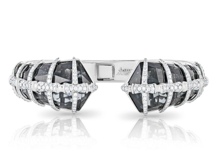 Stephen Webster Verne Sushi Hematite Diamond Bangle Bracelet