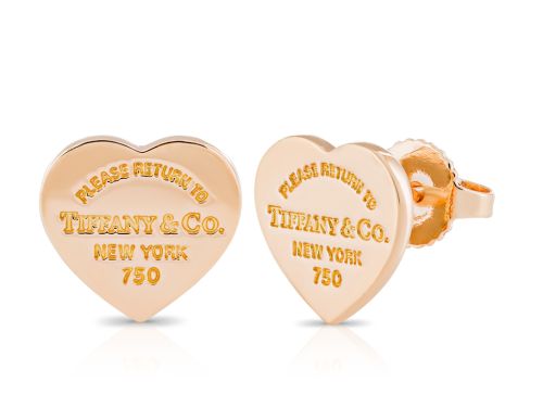 Tiffany Heart Tag Stud Earrings (2)
