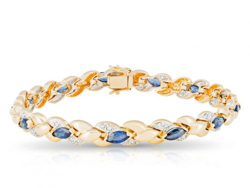 0ct Sapphire & 0ct Diamond Bracelet