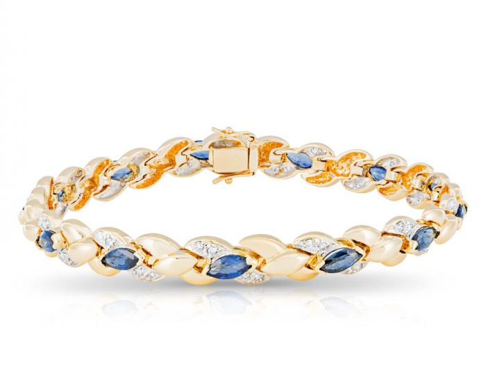 0ct Sapphire & 0ct Diamond Bracelet