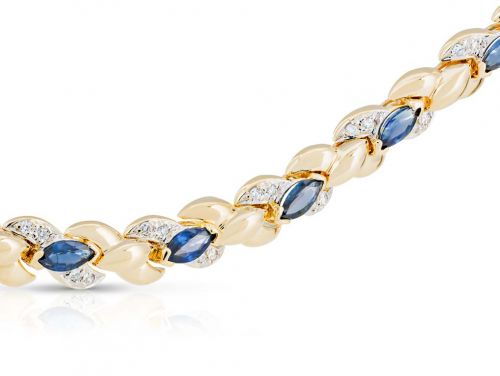 0ct Sapphire & 0ct Diamond Bracelet