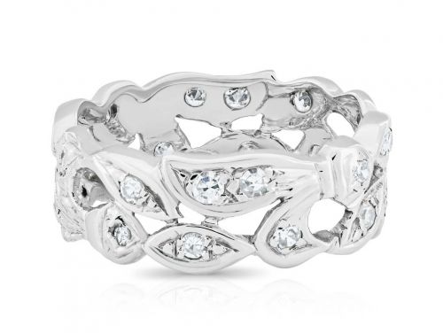 1.10ct Floral Diamond Eternity Ring (1)
