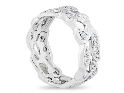 1.10ct Floral Diamond Eternity Ring (2)