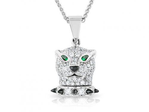 Panther Diamond Onyx Necklace