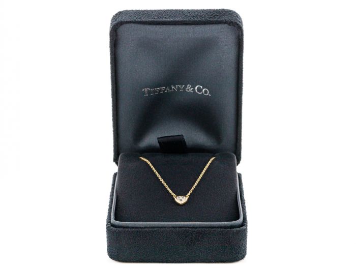 Tiffany & Co Elsa Peretti Diamonds by the Yard Heart Necklace