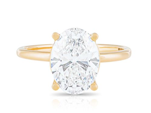 3.13ct Laboratory Oval Cut Diamond Ring (1)