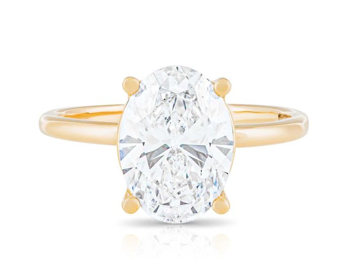 3.13ct Laboratory Oval Cut Diamond Ring (1)