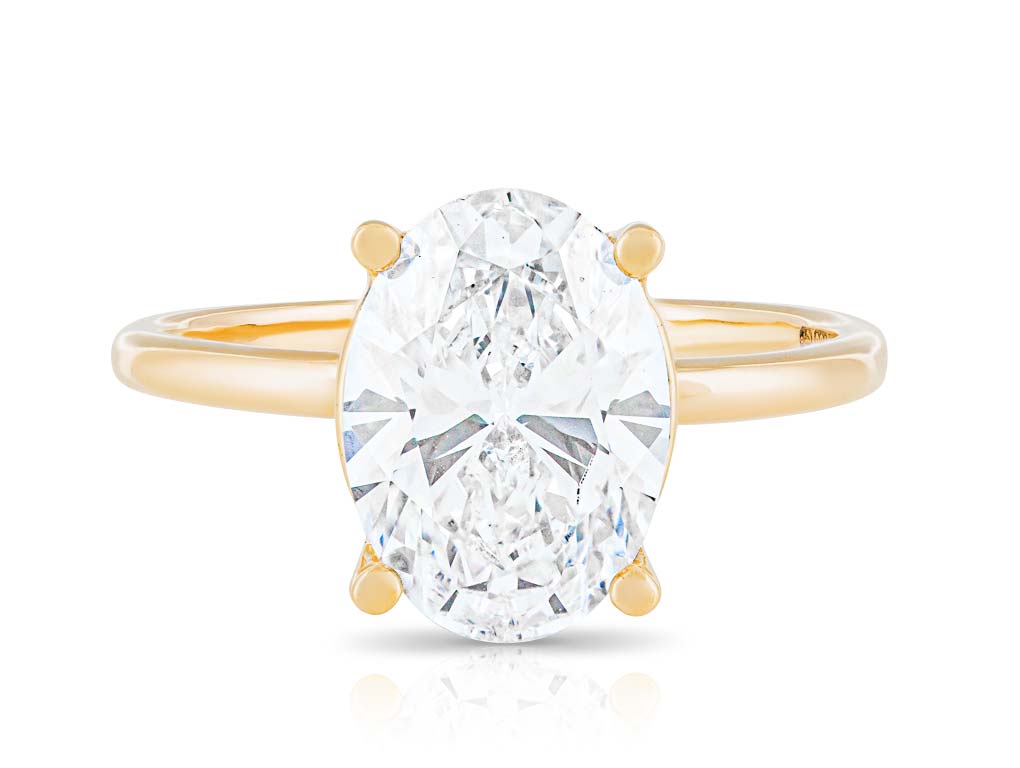 3.13ct Laboratory Oval Cut Diamond Ring (1)