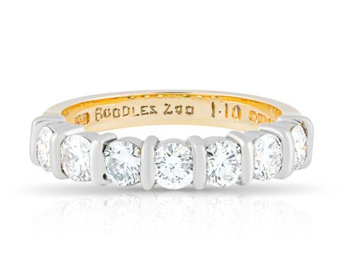 Boodles 1.10ct Diamond 18ct Gold Half Eternity Ring