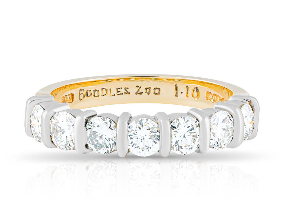 Boodles 1.10ct Diamond 18ct Gold Half Eternity Ring
