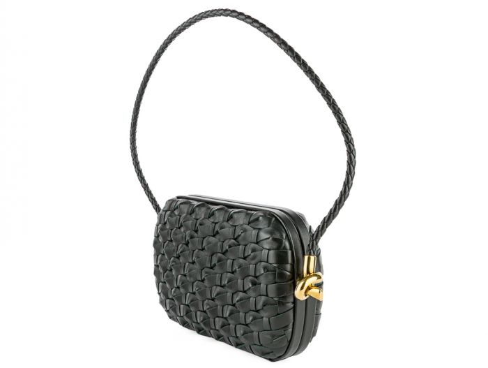 Bottega Veneta Dark Green Knot On Strap Clutch - Image 2