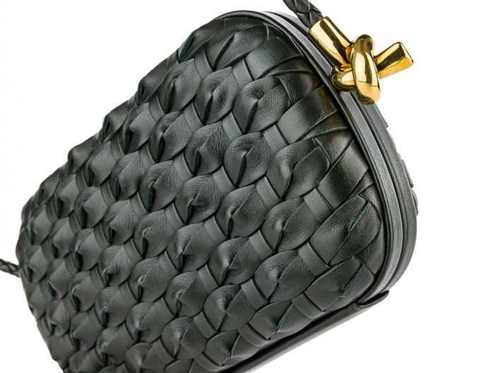 Bottega Veneta Dark Green Knot On Strap Clutch - Image 3