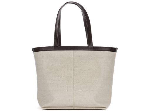 Bottega Veneta Flip Flap Intrecciato-Leather & Canvas Tote Bag