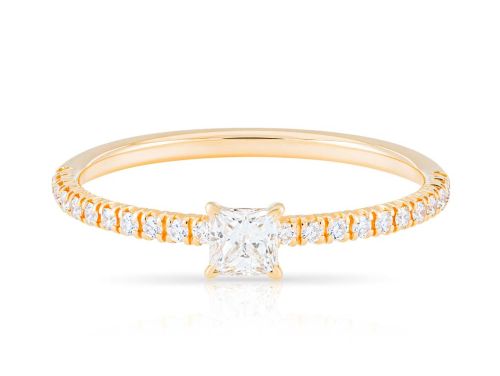 Cartier Étincelle De Cartier Princess-Cut Diamond Ring 18ct Yellow Gold (1)