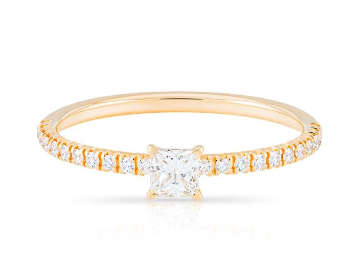 Cartier Étincelle De Cartier Princess-Cut Diamond Ring 18ct Yellow Gold (1)