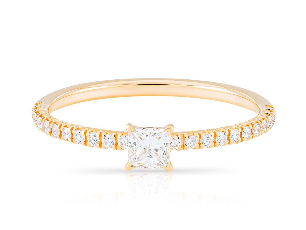 Cartier Étincelle De Cartier Princess-Cut Diamond Ring 18ct Yellow Gold (1)