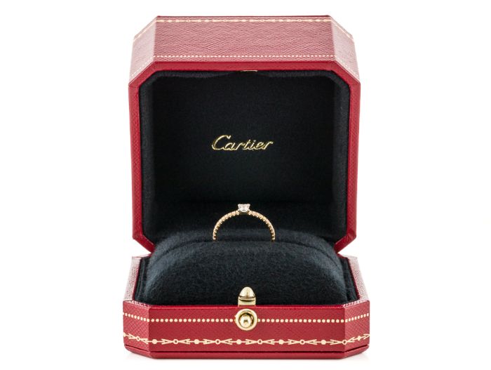 Cartier Étincelle De Cartier Princess-Cut Diamond Ring 18ct Yellow Gold (4)