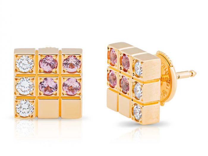 Cartier Lanieres Piet Pink Sapphire and Diamond Earrings - Image 2