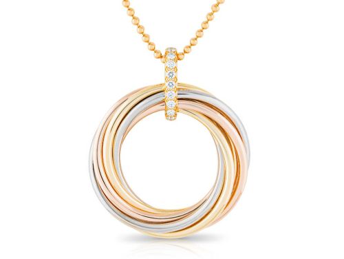 Cartier Trinity Seven Row Diamond Pendant Necklace