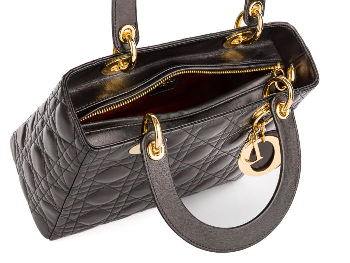 Christian Dior Black Cannage Lady Dior Bag - Image 4