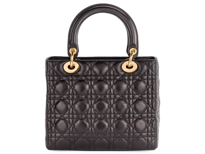 Christian Dior Black Cannage Lady Dior Bag - Image 5