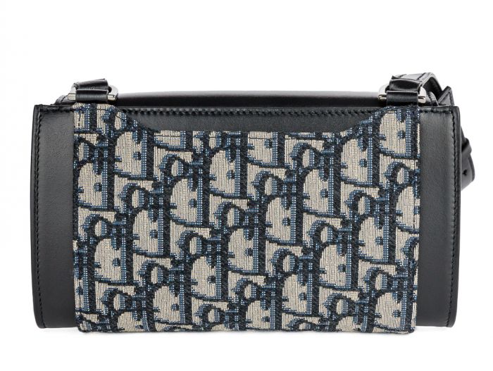 Christian Dior Blue Oblique Leather Wallet on Chain