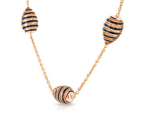 Damiani Black Enamel and Diamond Necklace (2)