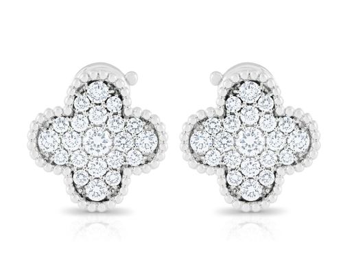 Diamond Clover Earrings