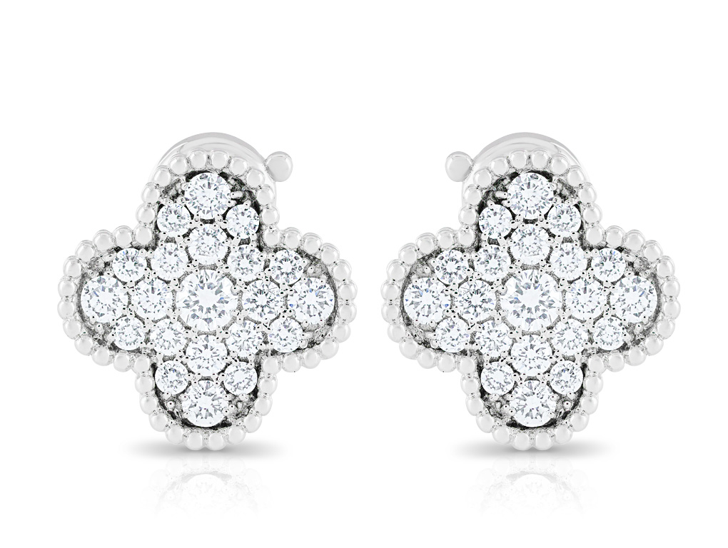 Diamond Clover Earrings