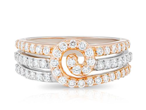 Diamond Swirl Two Tone Ring (1)