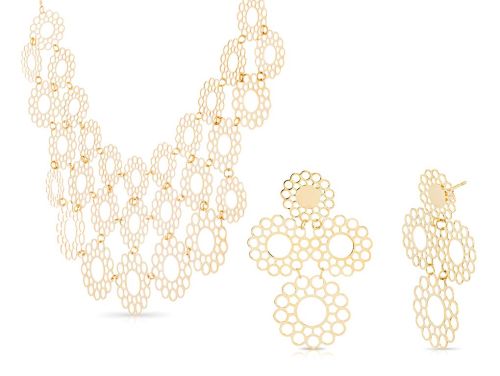 Floral Set of Earrings, Bracelet & Necklace (6)