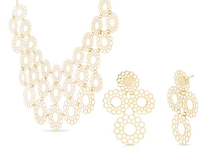 Floral Set of Earrings, Bracelet & Necklace (6)